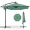 Best Choice Products 10ft Solar LED Offset Hanging Outdoor Market Patio Umbrella w/ Adjustable Tilt